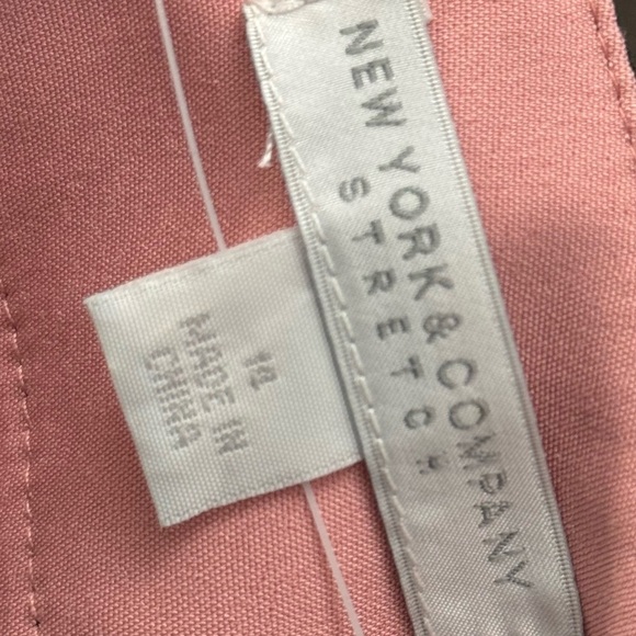 New York & Company Elegant Pink Flounced Ruffle Hem Pencil Skirt Women’s Size 14 - Picture 3 of 3